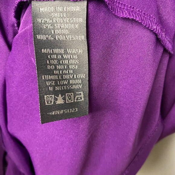 Vince Camuto Fuschia/Purple Colorblock Satin y2k Mini Dress Womens Size 4 - Picture 4 of 7